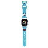 Curea pentru Apple Watch 1/2/3/4/5/6/7/8/9/10/SE/SE 2 (38/40/41/42mm) - Hello Kitty Strap Silicone Kitty Head (HKAWMSCHBLB) - Blue