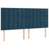 Cumpara ieftin Tablie de pat albastru inchis 160x5x118/128 cm catifea