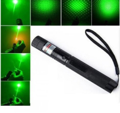 Laser Pointer Verde cu Acumulator si Cheita , Negru foto