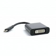 CABLU video SPACER adaptor USB 3.1 Type-C (T) la DVI-I DL (M) 15cm rezolutie maxima 4K UHD (3840 x 2160) la 30 Hz silver &amp;amp;quot;SP-CM-DVIF-01&amp;amp;quot; foto