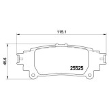 Placute frana Lexus Gs ( L1) 08.11-, Is 3 ( E3) 04.13-, Rc ( C1) 08.14-, Spate, BREMBO