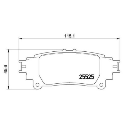 Placute frana Lexus Gs ( L1) 08.11-, Is 3 ( E3) 04.13-, Rc ( C1) 08.14-, Spate, BREMBO foto