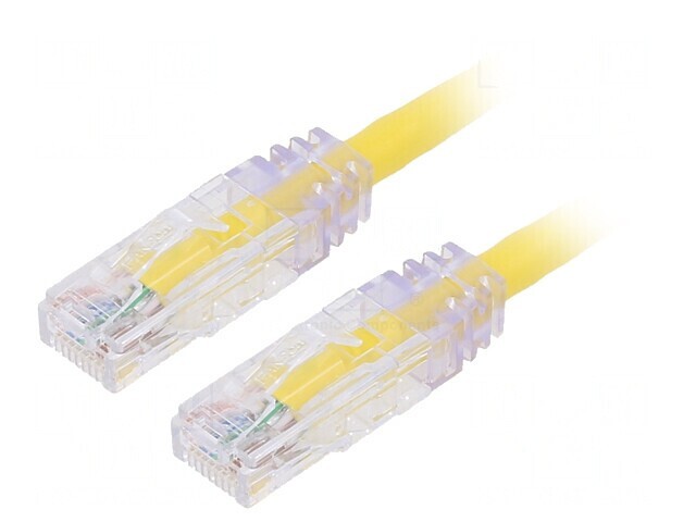 Patch cord galben TX6 PLUS U/UTP 0,5m 24AWG