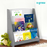 Raft depozitare carti, gri, U-Grow