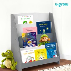 Raft depozitare carti, gri, U-Grow
