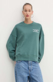 Abercrombie &amp; Fitch bluza femei, culoarea verde, cu imprimeu, KI152-4126