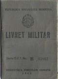 A3856N Livret militar de ofițer pentru femeie, 1973, RSR