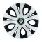Set 4 Capace Roti Top Gri-Negru R17, Compatibil Cu Skoda