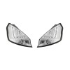 Set stopuri tuning Ford Fiesta (Ja8), 09.2008-01.2013, spate,argintiu transparent, omologare ECE, cu lumina de parcare cu fibre optice, cu cablaj, cu
