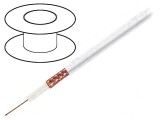 Cablu coaxial RG59 flexibil 100m alb