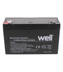 Acumulator plumb acid 6V 10AH Well foto