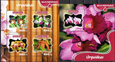 Guineea Bissau 2014, Flora, Orhidee, serie neuzată, MNH foto