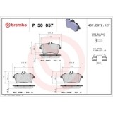 Placute frana Mercedes Clasa A (W169) 04.04-06.12, B-Class Sports Tourer (W245) 03.05-11.11, Fata, BREMBO