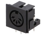 Conector DIN mamă 5 pini 90&deg; THT