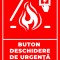 Semn de buton deschidere de urgenta trapa pentru fum