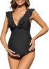 Costum de baie de maternitate intreg Durio, negru, M - OUTLET