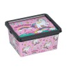 Cutie depozitare jucarii design unicorn, Plastic, 19x16, 5x9, 5 cm, 2.5L, ConceptSeller