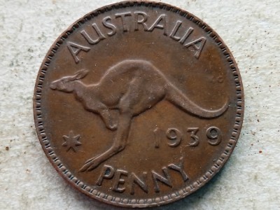 AUSTRALIA-1 PENNY 1939 foto