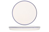 Rinart Farfurie pentru cină - Blue Edge - Porţelan - 26 cm - set de 6