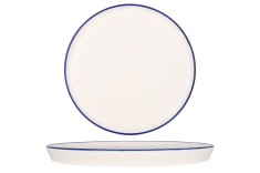 Rinart Farfurie pentru cină - Blue Edge - Porţelan - 28 cm - set de 6