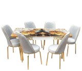 SET MASA 6 SCAUNE ALTIN 6