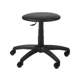 Scaun laborator - imitatie piele neagra