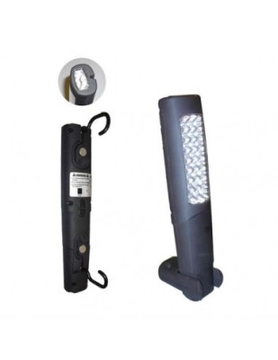 Lampa De Lucru Portabila 24+6 Leduri Dublu Magnetica Suport Si Baza Metalica JBM foto