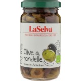 Masline verzi si negre feliate in saramura Eco Laselva 210g