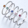 Inel Argint de Logodna Minimalist cu Piatra Mica --- ARG51A (MARIME: 6 Diametru, Argintboutique