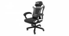 Scaun Fury Avenger M+ Gamer cu perna pentru gat ?i talie #black-white foto