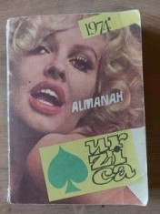 Almanah urzica 1974 Cotorul UZAT