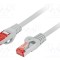 Patch cord LANBERG RJ45 S/FTP Cat 6 LSZH 15m gri