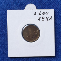 Moneda 1 Leu 1941 Romania Regat - piesa SUPERBA in stare foarte buna