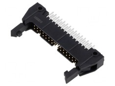 Conector IDC soclu tată 30 PIN drept cu ejector lung THT foto
