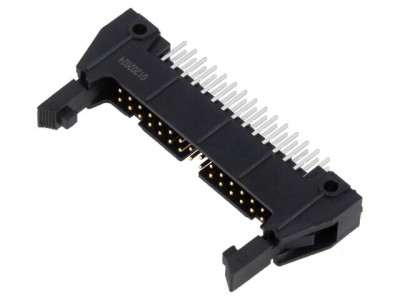 Conector IDC soclu tată 30 PIN drept cu ejector lung THT foto