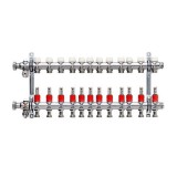 DISTRIBUITOR-COLECTOR 12 CIRCUITE 1 INOX KERMI CU DEBITMETRE 3 4 EUROCON