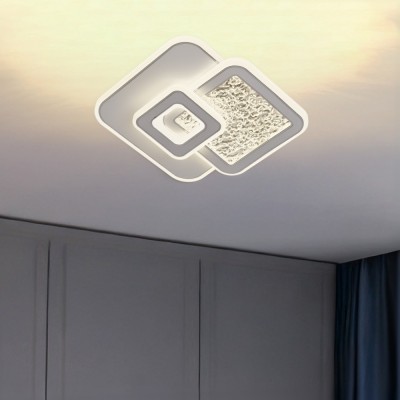 Lustra LED KOMPACTO 36W, 3 Patrate, lumina Rece/Calda/Neutra, Alb ModernLight Concept foto