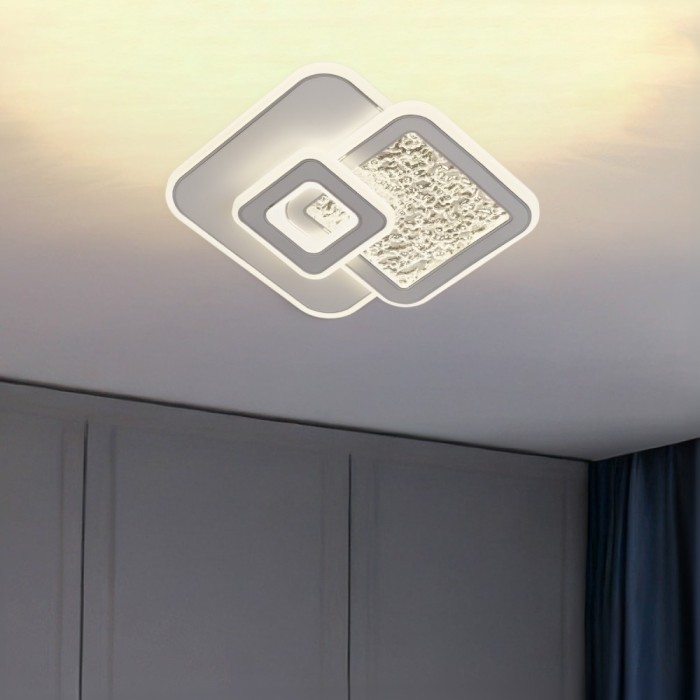 Lustra LED KOMPACTO 36W, 3 Patrate, lumina Rece/Calda/Neutra, Alb ModernLight Concept