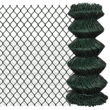 VidaXL Gard de legătură din plasă, verde, 0,8 x 15 m, oțel