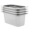 VidaXL Recipiente Gastronorm 4 buc. GN 1/3 150 mm oțel inoxidabil 50896