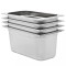 vidaXL Recipiente Gastronorm 4 buc. GN 1/3 150 mm oțel inoxidabil 50896
