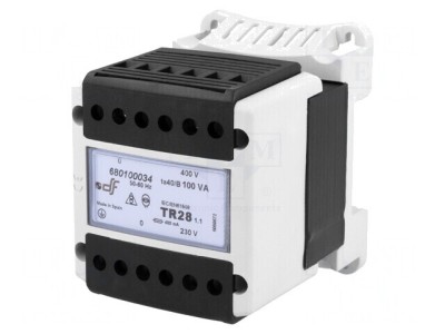 Transformator Alimentare 100VA 400VAC 230V pentru Șină DIN foto