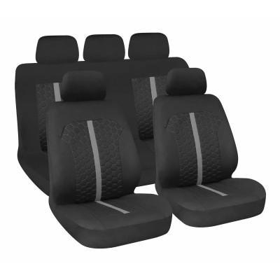 Huse scaun Stinger 9buc Negru/Gri Garage AutoRide foto
