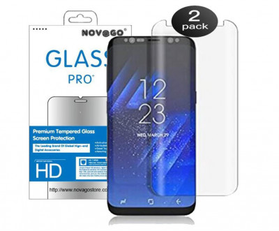 Set 2 folii de protectie ecran din sticla securizata NOVAGO pentru Samsung Galaxy S8 Plus (S8+) - RESIGILAT foto