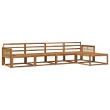 vidaXL Set de canapele de exterior 5 pcs natural Lemn Solid de Acacia 3382487