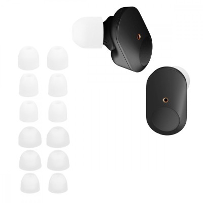 Set 14 Varfuri de schimb pentru casti Sony WF-1000XM3/WF-1000XM4, Kwmobile, Alb, Silicon, 50710.02 foto