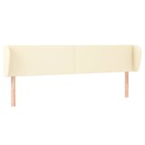 Cumpara ieftin Tablie de pat cu aripioare crem 163x23x78/88 cm piele ecologica