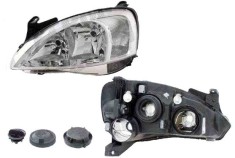 Far Opel Corsa C 07.2000-10.2003 TYC fata dreapta, tip bec H7+H7, reglare electrica, far tip Valeo, fara motoras