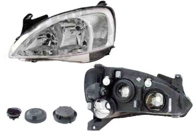 Far Opel Corsa C 07.2000-10.2003 TYC fata dreapta, tip bec H7+H7, reglare electrica, far tip Valeo, fara motoras foto