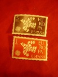 Serie Spania - 1961 Europa CEPT , 2 valori, Nestampilat